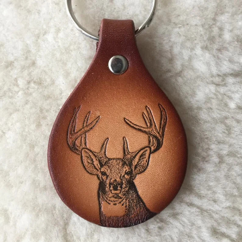 Customizable Leather Keychain Fobs