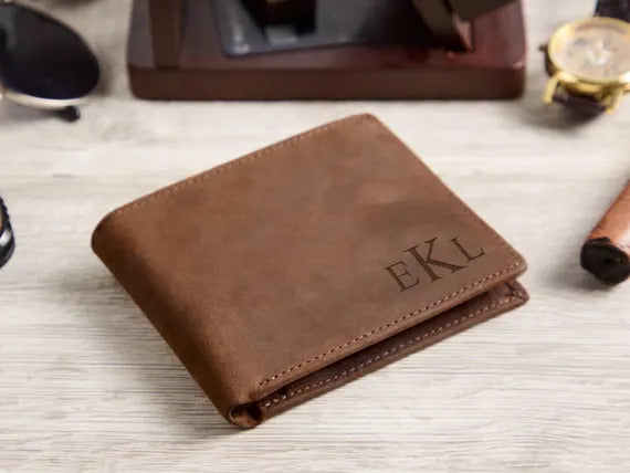 Custom-engraved Leather Wallet